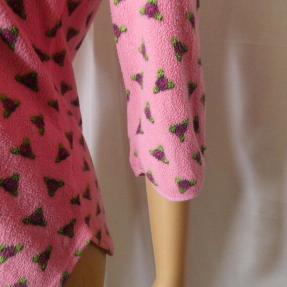 Betsey Johnson Intimates Rose Fleece Pajama Shirt - Picture 4 of 9